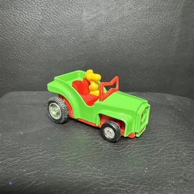 Vintage 1965 Aviva Peanuts Woodstock Jeep Car Diecast Japan Rare Original Heart - Image 1 of 4