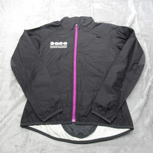 North Face Cycling Jacket Womens Small Black Zip Pocket Lightweight Pack Rain - Picture 1 of 11