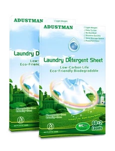 Laundry Detergent Sheets (Strips) 124 Loads 2 Pack Fresh Breeze Liquid-Less T... - Bild 1 von 7