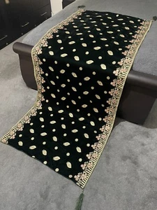 Mantón de terciopelo bordado verde | Mantón nupcial | Mantón de boda | Regalo de boda - Imagen 1 de 5