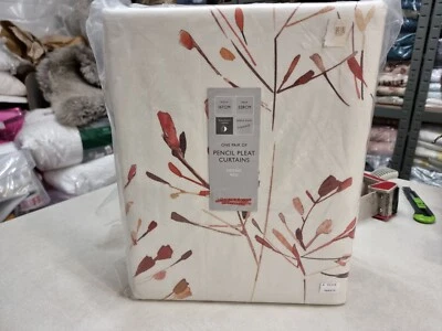 JOHN LEWIS Nerine Pair Blackout Lined Pencil Pleat Curtains, W167 x D228cm Red - Image 1 of 4