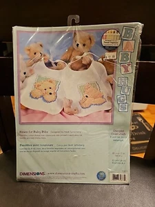DIMENSIONS BABY HUGS BEARS FOR BABY BIBS CROSS STITCH 72877 NEW! - Picture 1 of 2