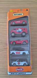 VINTAGE MATCHBOX 5 PACK CAR SET MATTEL WHEELS COCA COLA #99614 BNIP - Picture 1 of 6