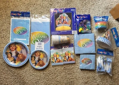 WIZARD OF OZ  Birthday Party Supplies for 8, (gingham) all 14 pkgs unopened NEW - Image 1 of 4