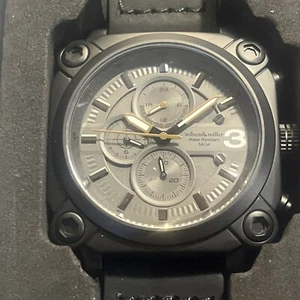 Wilson & Miller Tactical schwarze Herrenuhr schwarzes Zifferblatt Militär USA - Bild 1 von 9
