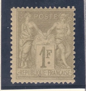 Francia 84 Zecca OG 1877 1fr Bronzo Pace e Commercio Tipo II Emissione Scv $145,00 - Foto 1 di 1