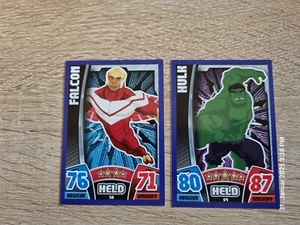 2 Topps Marvel Avengers Sammelkarten  - Hulk - Falcom  -   (Hero Attax ) - Bild 1 von 1