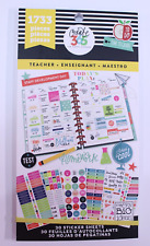 NEW The Happy Planner Sticker Sheet Book Create 365 Calendar TEACHER 1733 Pieces