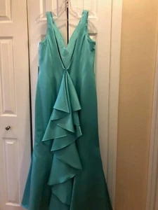 PROM BRIDESMAID DRESS-Size 16- Ashley Justin- Sea Mist Promgnaid Party Wedding - Picture 1 of 7