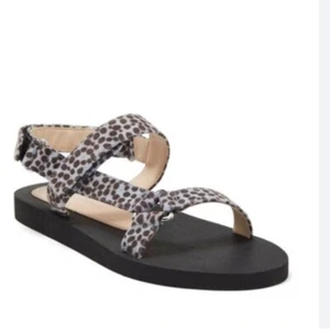 Stuart Weitzman Vail Sport Slingback Sandals Periwinkle Cheetah Suede Women’s 6 - Picture 1 of 15