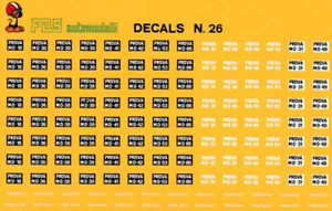 DECALS 1/43 TARGHE PROVA MODENA x FERRARI ecc FDS DEN26 - Bild 1 von 1