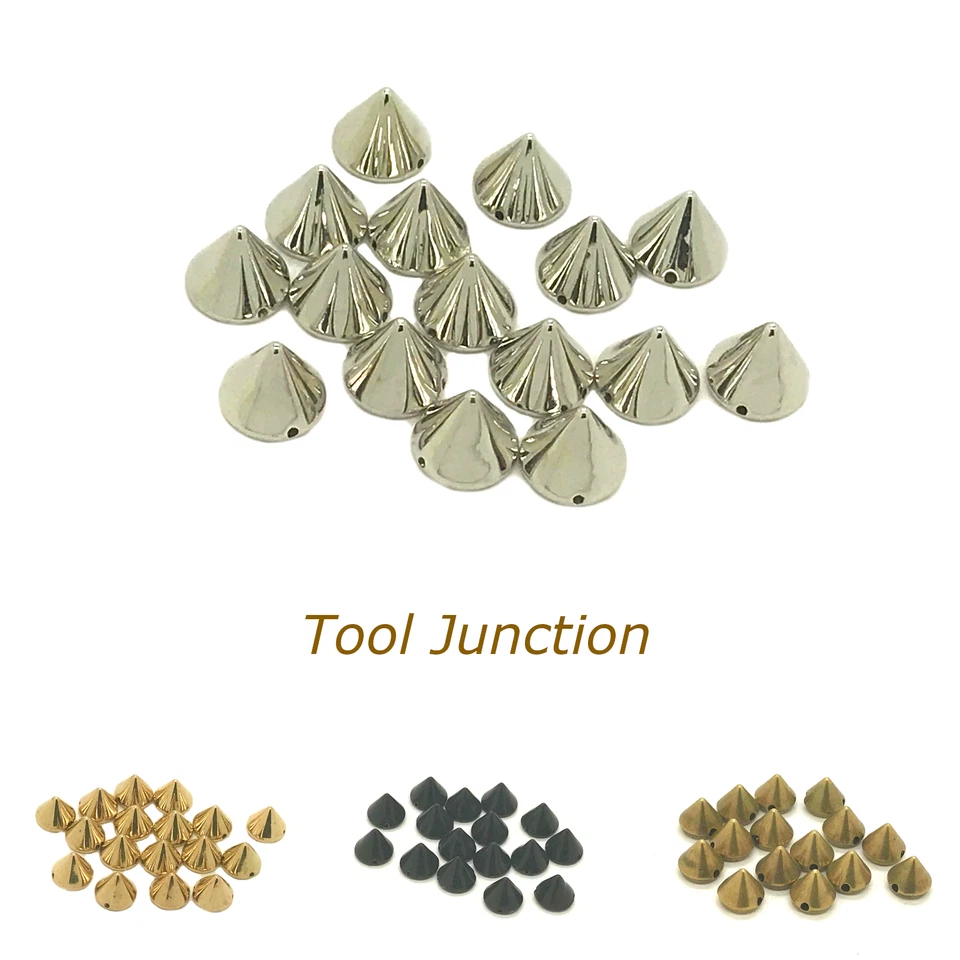 CCB Silver Spike Studs, Craft Studs, Costume Sew On Studs, Flat Back Beads - Image 1 of 1