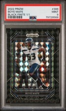 Boye Mafe 2022 Panini Prizm #386 Black Finite Rookie Card RC 1/1 PSA 9 Mint