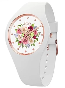Ice-Watch ICE 017575 flower bouquet Small Damenuhr Rosen Uhr neu Silikon weiß M8 - Bild 1 von 4
