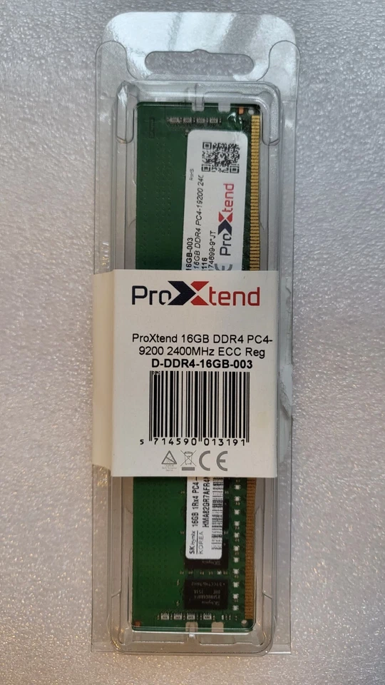 SK hynix 16GB (1x16GB) 288-pin RDIMM 2400MHz DDR4 ECC RAM (HMA82GR7AFR8N-UH) - Image 1 of 1
