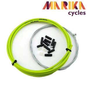 MARIKA MTB Bike Bicycle Front & Rear Set Inner Outer Gear Cable Kit Set GREEN - Picture 1 of 2