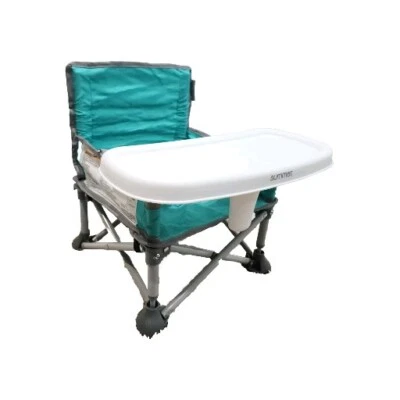 Asiento elevador infantil portátil Pop 'N Sit verano infantil - deportivo gris y verde azulado  Foto 1 de 4