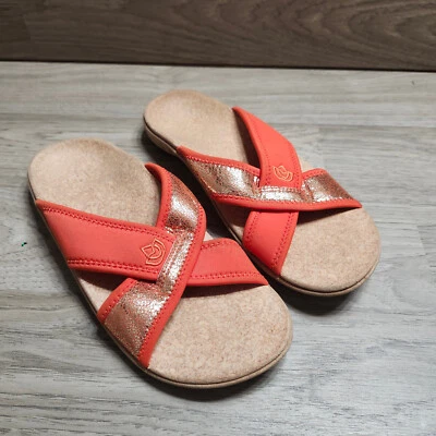 Sandalias chanclas ortopédicas Spenco para mujer de cuero/corcho para mujer talla 8 Foto 1 de 4