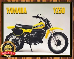1980 Yamaha -YZ50 - Motocross - Metal Sign 11 x 14 - Picture 1 of 4