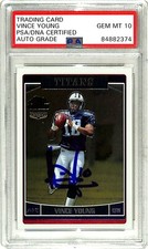2006 Topps Chrome VINCE YOUNG Signed Titans Rookie Card #223 PSA/DNA 10 Slabbed