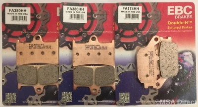 EBC Sintered FRONT and REAR Disc Brake Pads Fits YAMAHA YZF R6 (2005 to 2016) - Image 1 of 4
