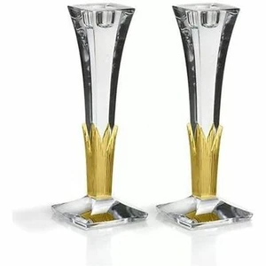 Macryl Crystal Grace Collection Candleholder Pair- Amber - Picture 1 of 1