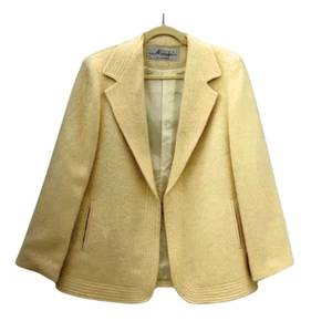Vintage 1960-70s Mayfair of California Cream Wool Jacket Women's Size 16 - Picture 1 of 10