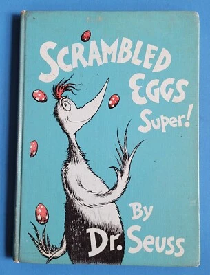 Unusual 1953 Scrambled Eggs Super!   Dr Seuss : MATTE Hard Cover / BLANK Back — 第 1/4 张图片