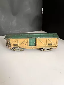 Vintage American Flyer Pre-War All Metal Box Car Yellow & Green - Picture 1 of 6