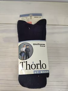 Calze Thorlo Uniforme Vintage Nos Anni 90 Nero 1 Paio 8,5-12,5 Wgx-13 Uomo - Foto 1 di 5