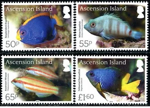 ascension 2016 fish poissons fisch vis рыба pescado pesce peixe 魚 鱼 4v mnh ** - Picture 1 of 1