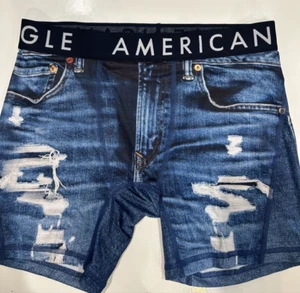 American Eagle Denim Print Boxer Briefs Underwear Flex Comfort Men's M - Picture 1 of 9