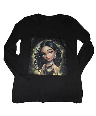 Female Graphic Print Long Sleeve T-shirt Black Size: XL - Image 1 of 4