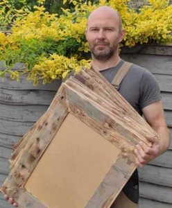 Recycled Wood Canvas Photo Frame A4-A1 Custom Rustic Jacobean Driftwood Picture - Picture 1 of 92