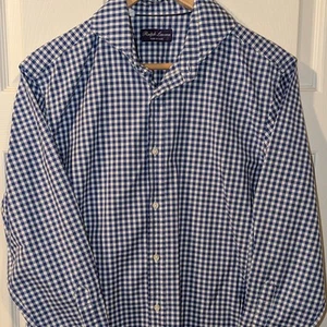Ralph Lauren Purple Label Men Shirt 15.5 Blue Check Button Up Long Sleeve Italy - Picture 1 of 8