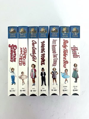 Lot of 7 Shirley Temple Sealed VHS Fox Video Family Feature Set Foto 1 de 4