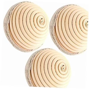 5 inch Sourdough Bread Bakery Basket,Round Bread Banneton Proofing 3 pack - Picture 1 of 7
