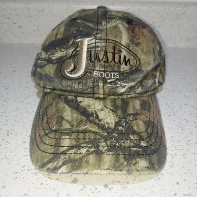 Justin Botas Camuflaje Ajustable Sombrero Usado Excelente Estado Unisex Adulto Foto 1 de 4