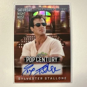 2025 Leaf Metal Pop Century SNL Host Sylvester Stallone Auto Orange Prism 1/1 🔥 - Picture 1 of 7