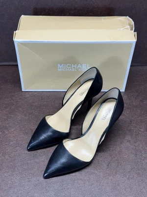 Bomba Michael Kors Wendy de cuero negro D’orsay punta puntiaguda - talla 6,5 para mujer Foto 1 de 4