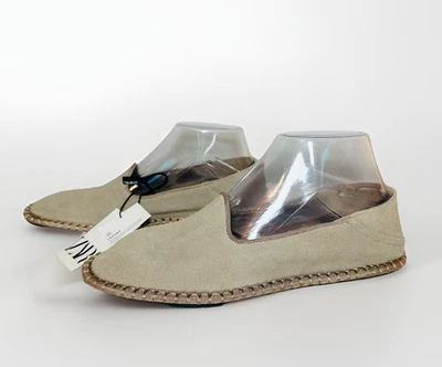 Zapatos Mocasines ZARA Para Mujer Beige Gamuza Cuero Sin Cordones Preppy EE. UU. 6.5 UE 37 NUEVOS CON ETIQUETAS Foto 1 de 4