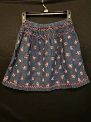 Peek Niñas Falda Vaquera Completa Línea A Pull On Bohemia Paisley Bordada Talla XL Foto 1 de 4