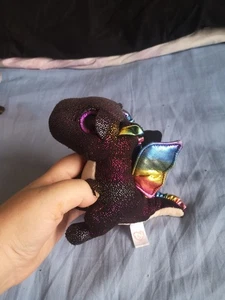Ty Sparkle Black Dragon Teddy Plush Toy Children's Good Condition Gift - Picture 1 of 5