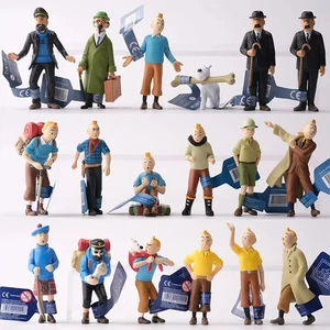 6x Tintin Figures Set Classic Animation PVC Toys Milou Snowy Haddock Collection - Picture 1 of 9