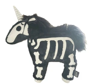 Plüsch Einhorn Skelett Puppen Kill Goth Halloween Sammlerstück schwarz/weiß - Bild 1 von 11