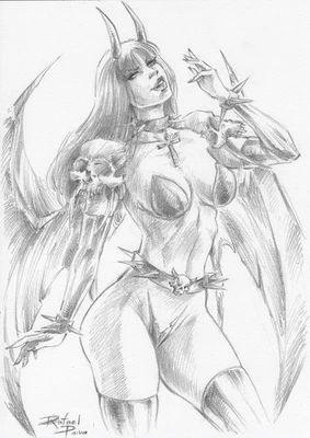 💥Purgatori (09"x12") original comic art by Rafael Paiva - TramaStudio💥 - Image 1 of 4