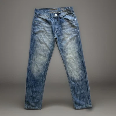 NWT PD&C Paper Denim Cloth Faded Blue Slub Slim Straight Jeans Men’s 28X30 - Image 1 of 4