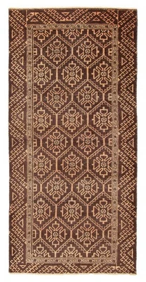 Традиционный винтажный восточный шерстяной ковер ручной вязки 3 фута 3 дюйма x 6 футов 10 дюймов - Изображение 1 из 4