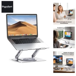 Laptop Ständer 360° Drehbare, Höhenverstellbarer Faltbarer Laptop Stand Ergon... - Bild 1 von 10