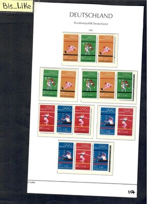 BIS-LIKE:2 full booklets Germany Bund MNH & 6 paares SPORT MNH LOT 07 NV 117 - Image 1 of 3